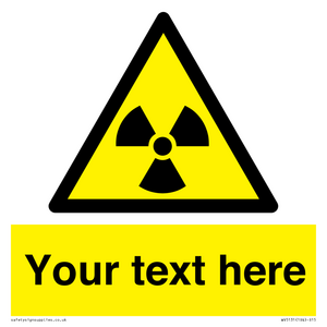Custom Radioactive Material Sign